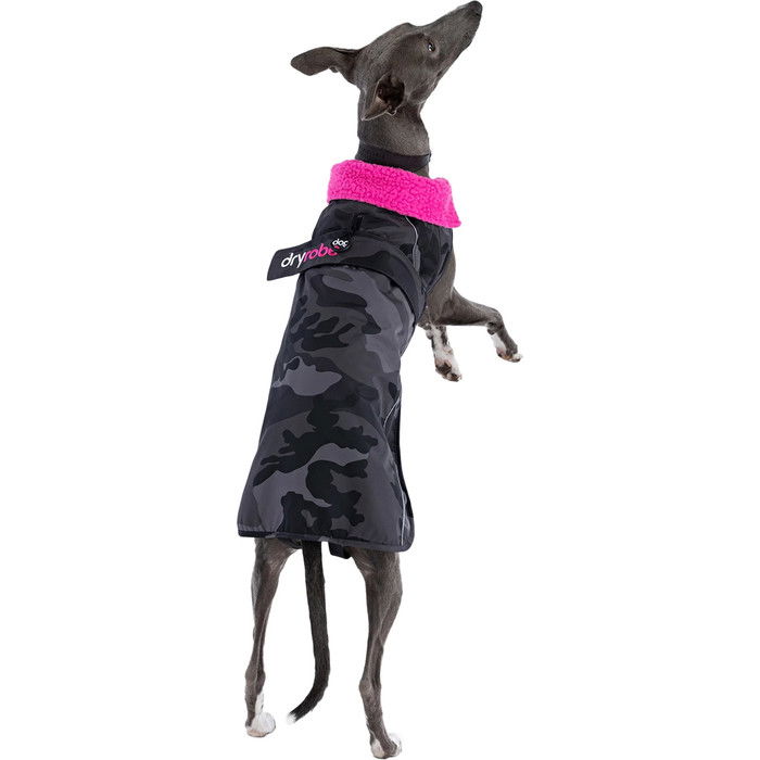 2024 Dryrobe Abrigo Para Perro V3 DRV3 - Camuflaje Negro / Pink